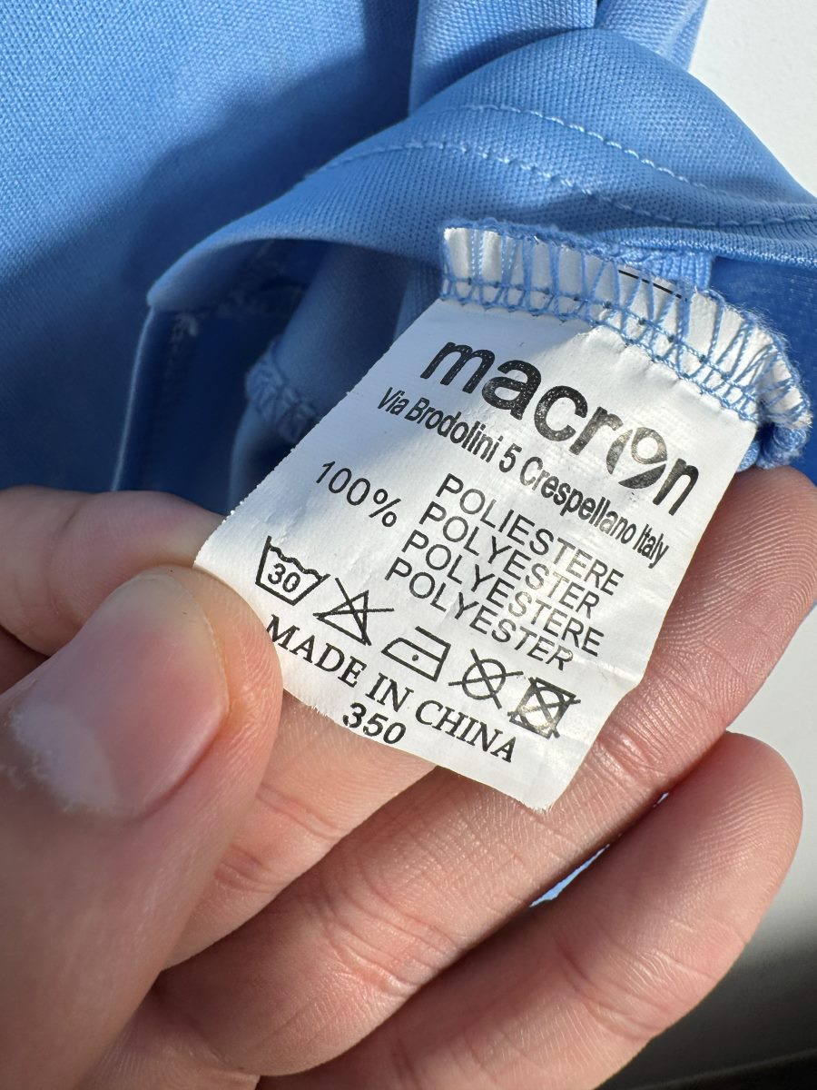 Étiquette intérieure Macron authentique Napoli, maillot 2010-2011