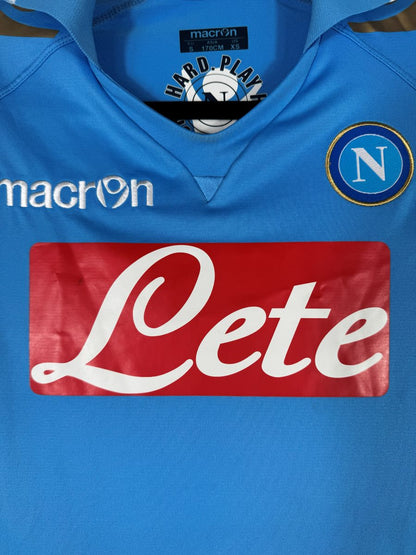 Écusson brodé SSC Napoli et étiquette de col Hard Play du maillot domicile 2011-2012
