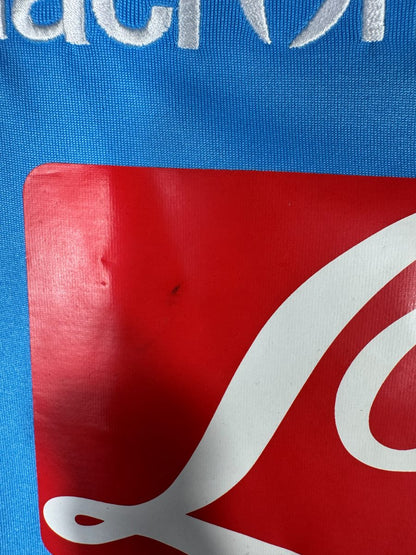 Micro-trace sur le sponsor Lete du maillot Napoli 2011-2012 domicile
