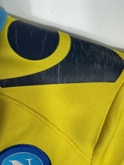 Usure de l'empiècement d'épaule bleu marine du maillot Napoli 2011-2012 third Cavani
