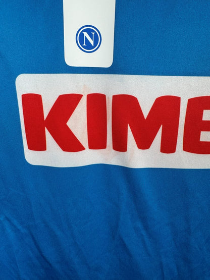 Détail micro usure sur sponsor Kimbo, maillot Napoli 2019-2020