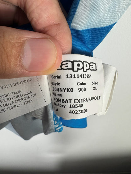 Étiquette intérieure Kappa authentique Napoli, référence 304NYK0, maillot 2019-2020