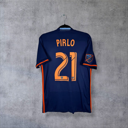 Maillot New York City FC 2016-2017 extérieur bleu marine, dos floqué Pirlo 21