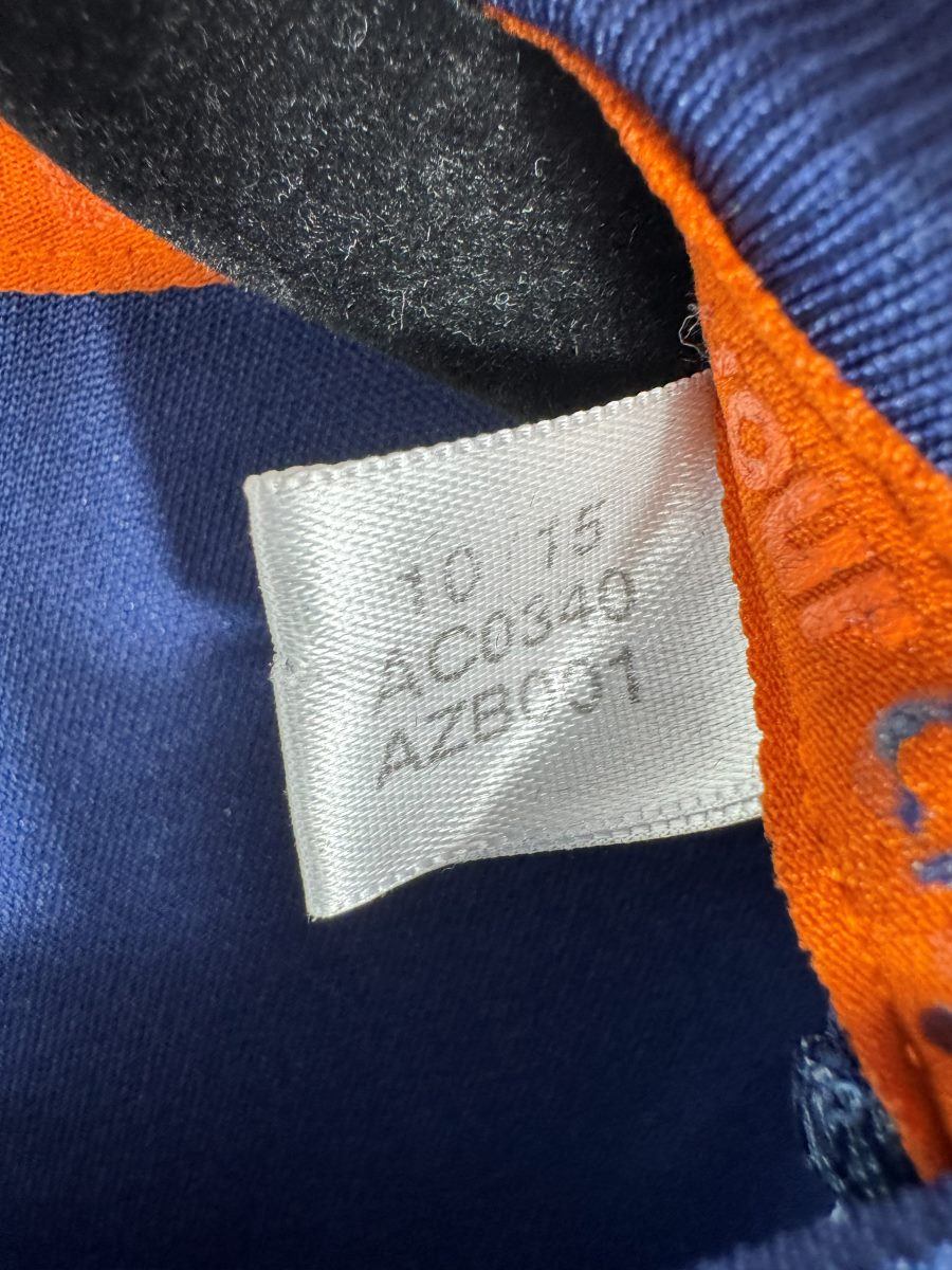 Étiquette intérieure Adidas AC0340 datée 10/15, maillot New York City FC extérieur