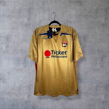 Maillot OL 2007-2008 Extérieur - face sponsor Ticket Restaurant