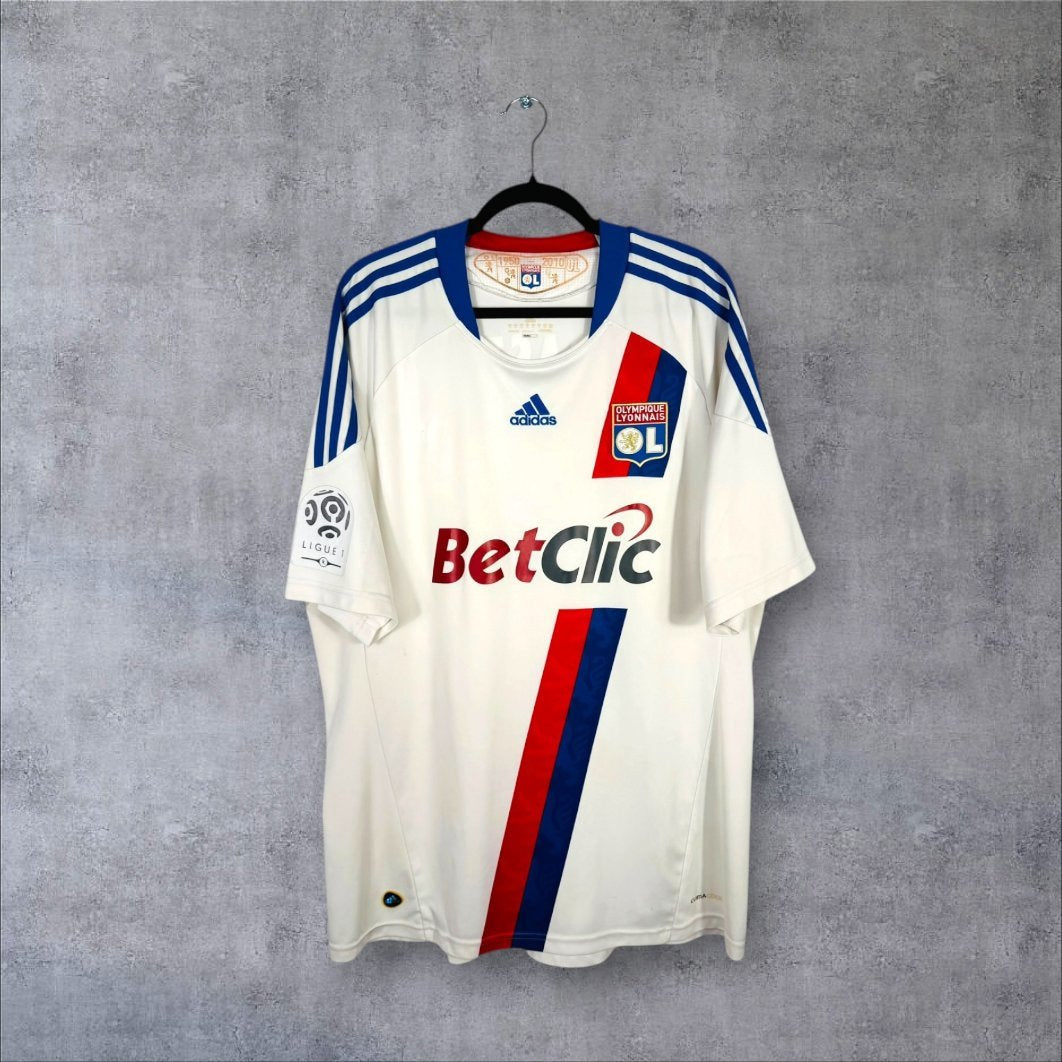 Maillot authentique Olympique Lyonnais 2010-2011 Domicile Adidas vue de face