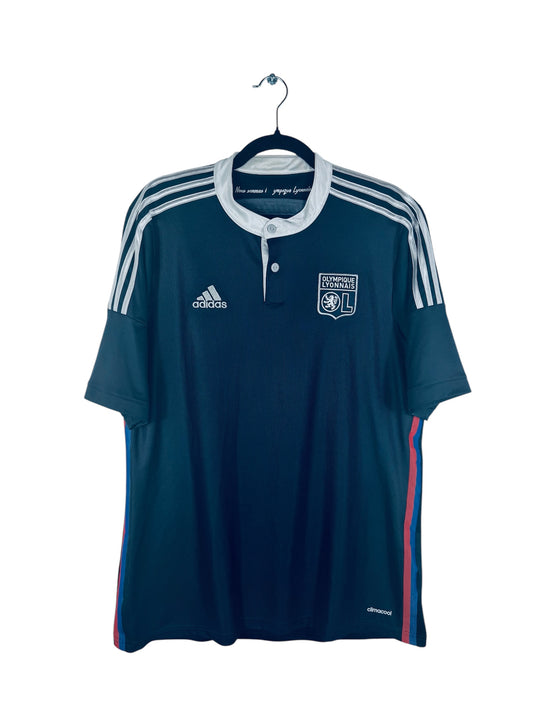 Maillot OL 2014-2015 Third Adidas - Vue avant, taille L, couleur noir.