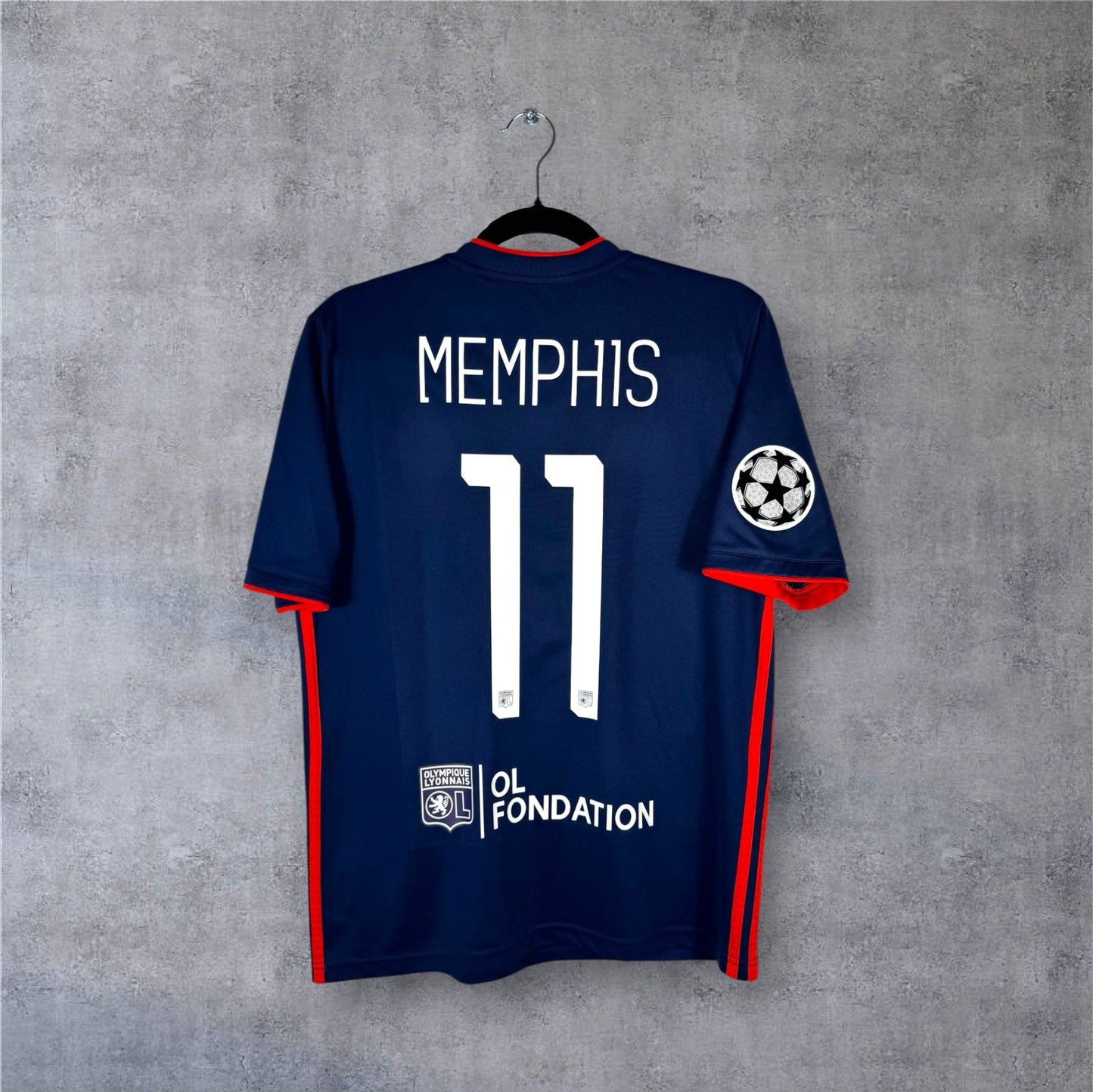 Flocage Memphis numéro 11 sur maillot Olympique Lyonnais 2018-2019
