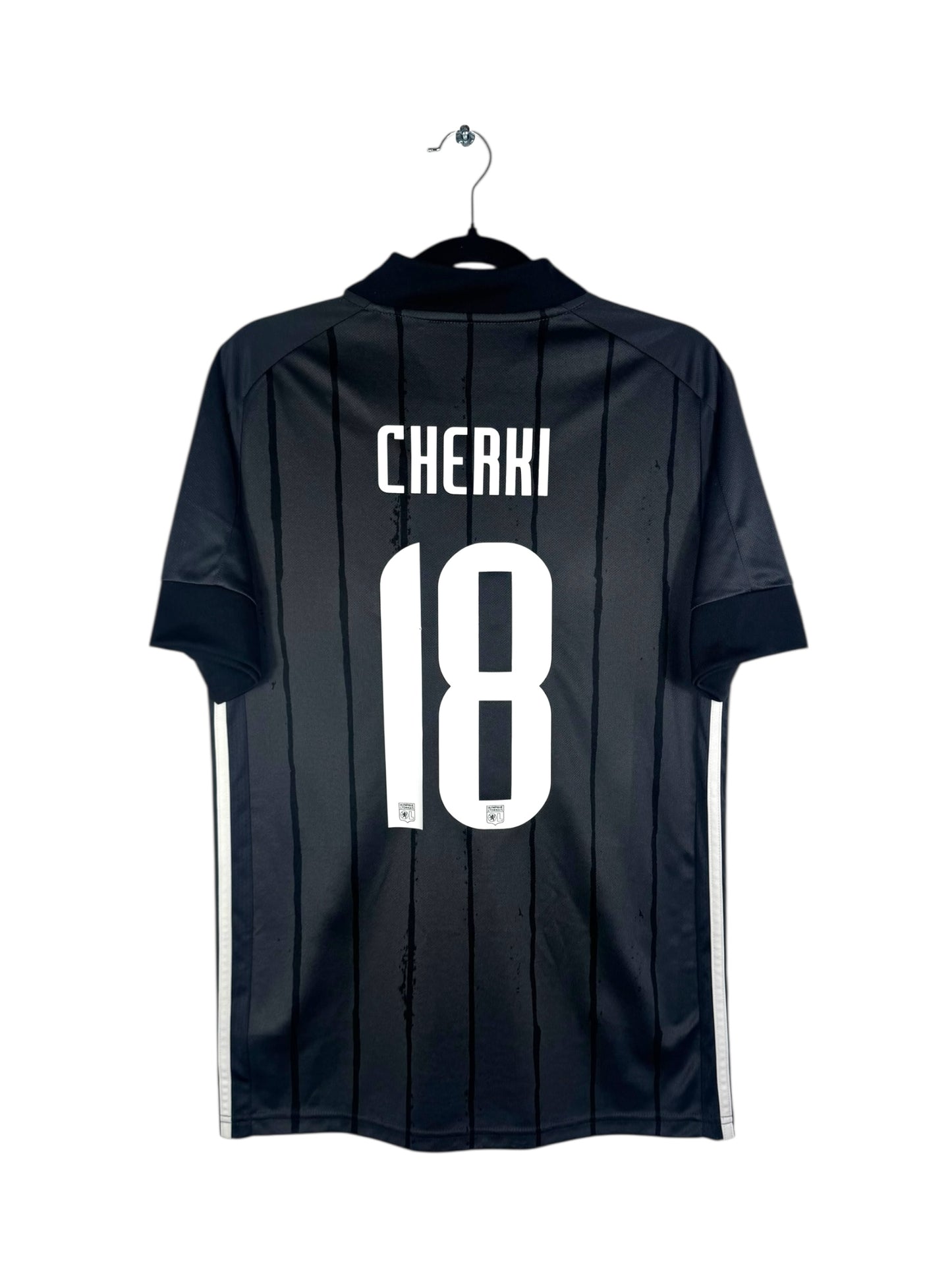 Maillot OL 2020-2021 extérieur Cherki numéro 18 vue arrière flocage