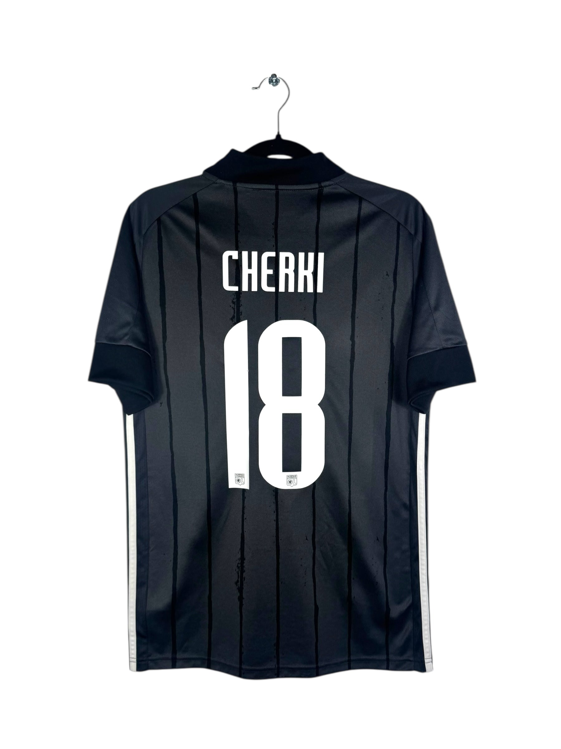 Maillot OL 2020-2021 extérieur Cherki numéro 18 vue arrière flocage