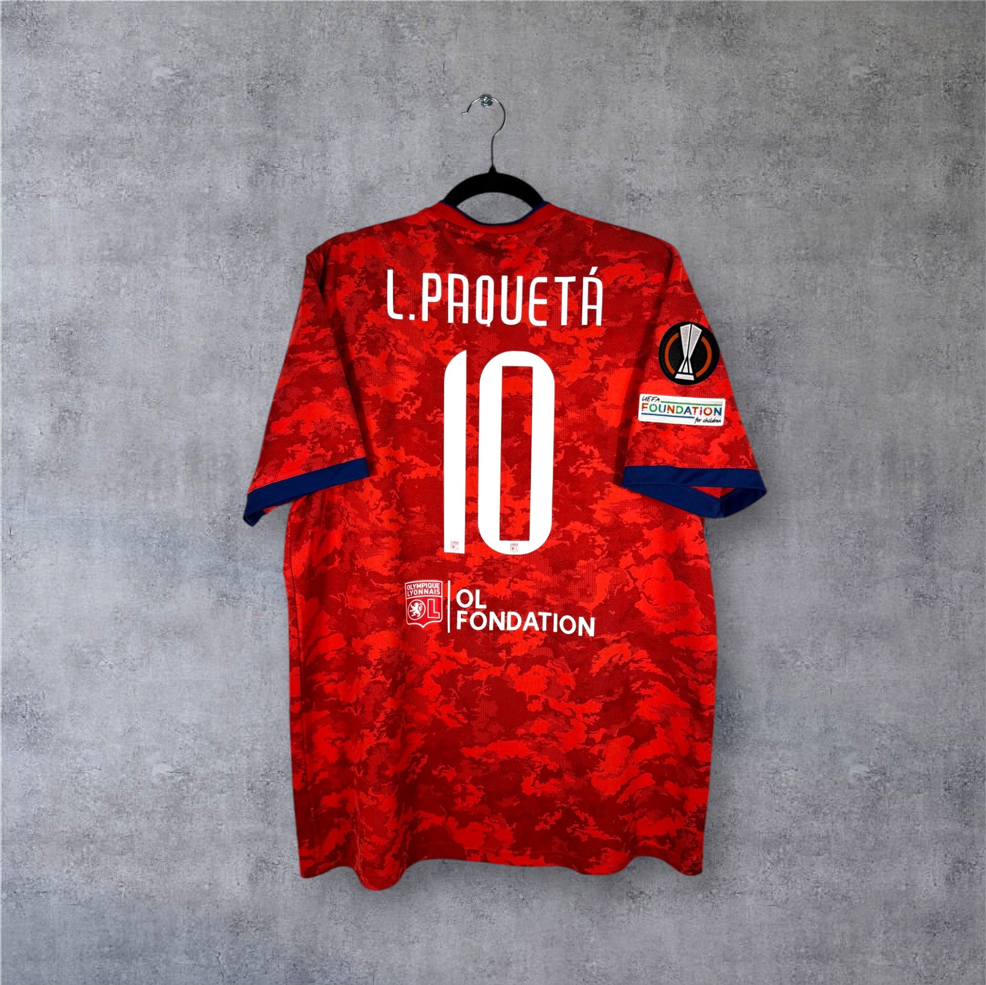 Flocage Paquetá numéro 10 sur maillot Olympique Lyonnais 2021-2022