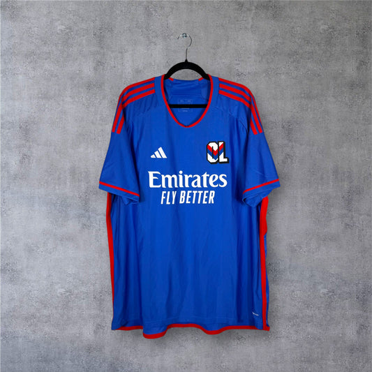 Maillot authentique Olympique Lyonnais 2023-2024 Extérieur Adidas vue de face