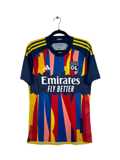 Maillot OL 2023-2024 third Cherki Adidas vue avant logo et sponsor