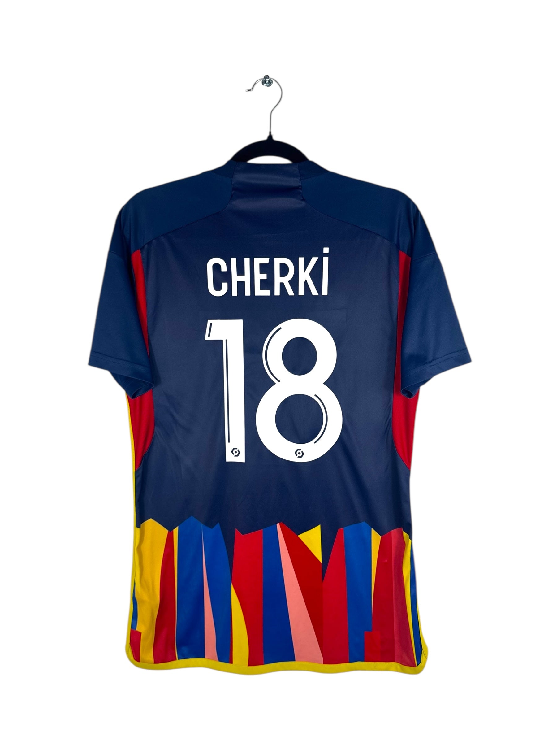Maillot OL 2023-2024 third Cherki numéro 18 vue arrière flocage