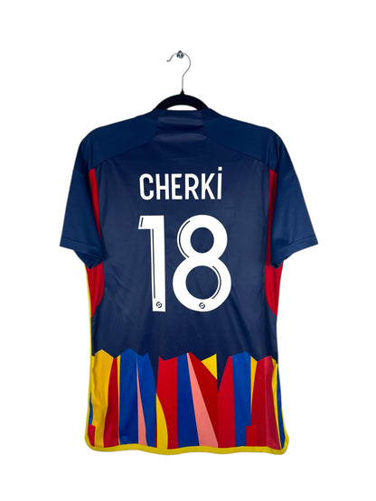 Maillot OL 2023-2024 third Cherki numéro 18 vue arrière flocage