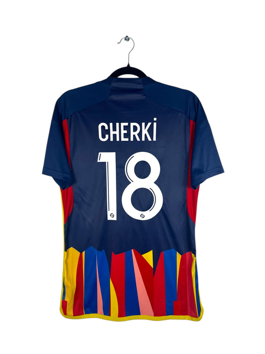 Maillot OL 2023-2024 third Cherki numéro 18 vue arrière flocage