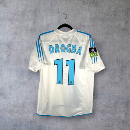 Flocage Drogba numéro 11 sur maillot OM 2004-2005