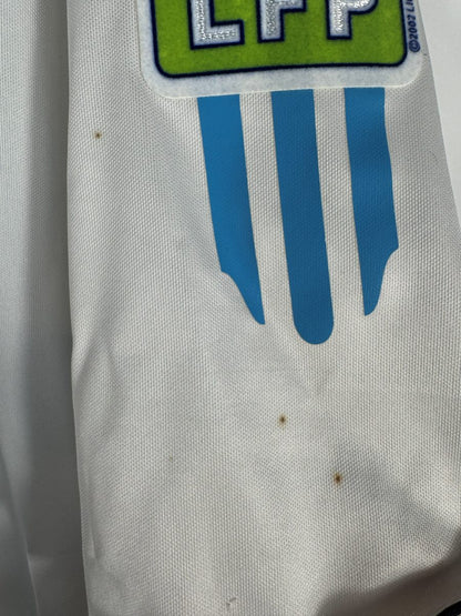 Défaut : micro points et petites taches sur la manche, maillot OM domicile 2005-2006