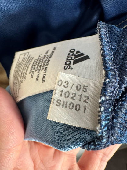Étiquette adidas code 110212 date 03/05, maillot OM third 2005-2006