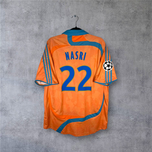 Flocage Nasri numéro 22 sur maillot OM 2007-2008 Third