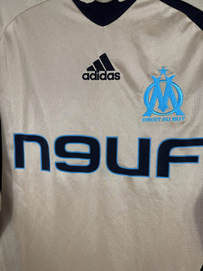 Écusson brodé de l'OM, logo adidas et sponsor Neuf, maillot third 2008-2009