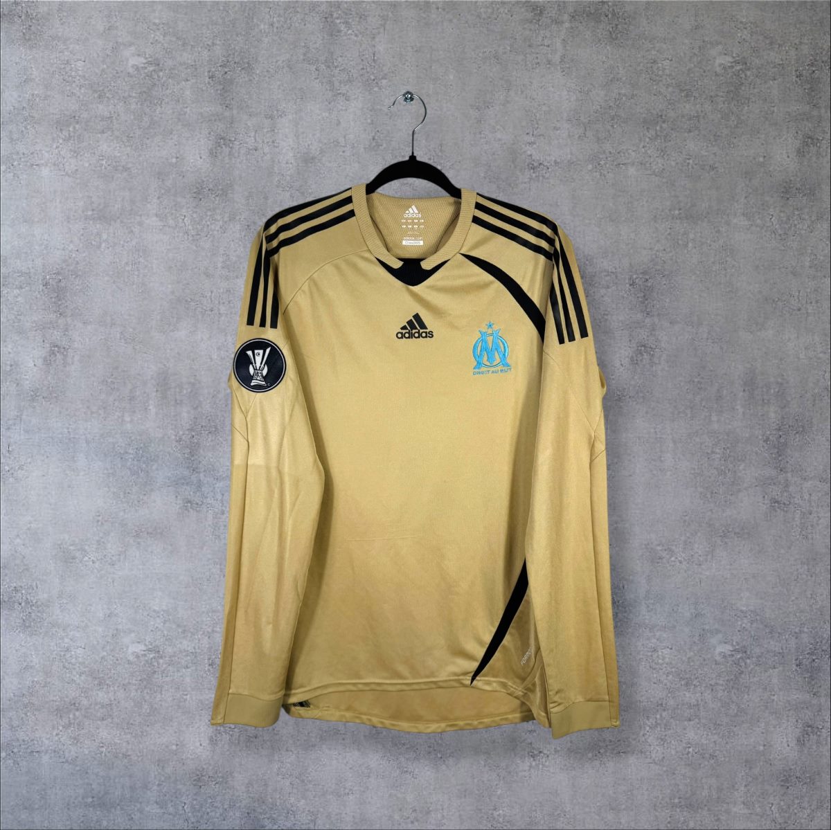 Maillot OM third or 2008-2009 adidas manches longues de face