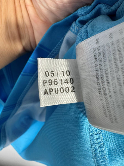 Étiquette adidas code P96140 date 05/10, maillot OM extérieur 2010-2011
