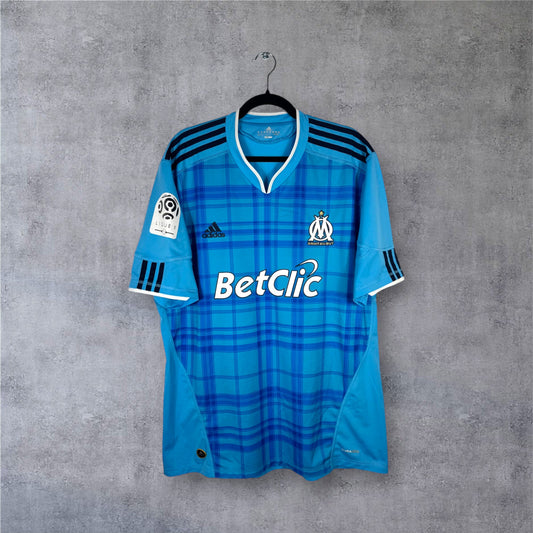 Maillot authentique Olympique de Marseille 2010-2011 Extérieur Adidas vue de face