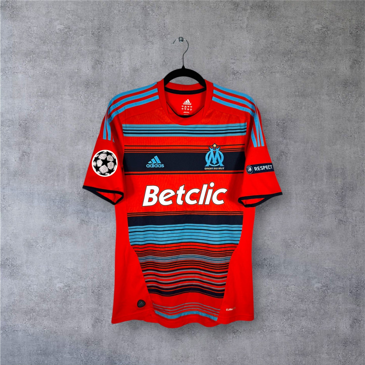 Maillot authentique OM 2011-2012 Third Adidas vue de face