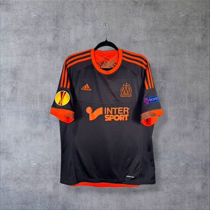 Maillot OM 2012-2013 third de face, anthracite et orange, adidas et sponsor Intersport