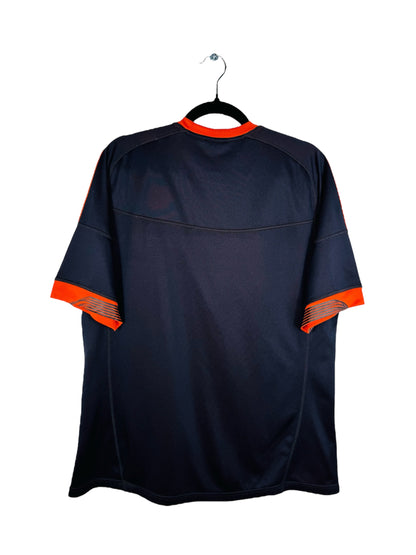 Maillot OM 2012-2013 Third Adidas - Vue arrière, taille L, couleur noir et orange.