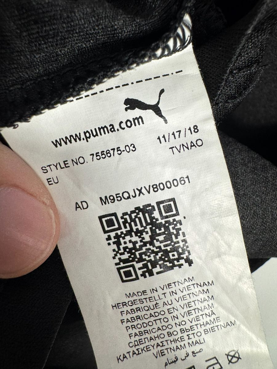 Étiquette intérieure Puma du maillot OM 2019-2020 third, style 755675-03 taille L