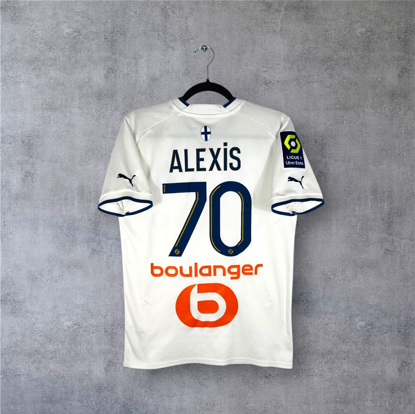 Flocage officiel Alexis numéro 70 sur maillot OM 2022-2023