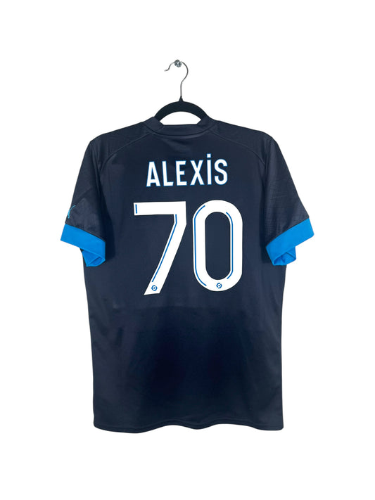 Maillot OM 2022-2023 extérieur Puma Alexis Sánchez 70 marine taille M vue arrière