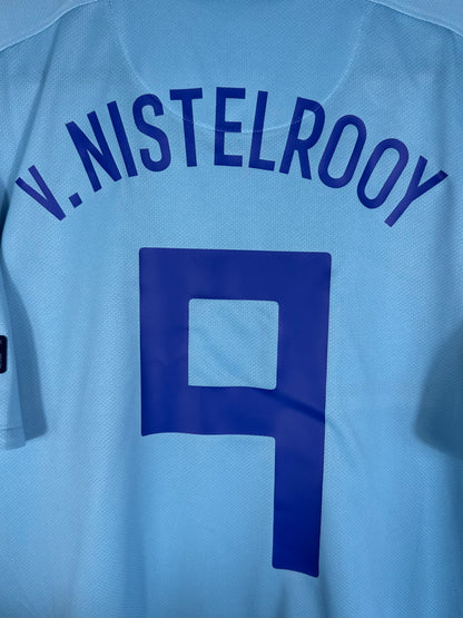 Détail de la typographie du flocage sur le numéro 9 de Ruud van Nistelrooy