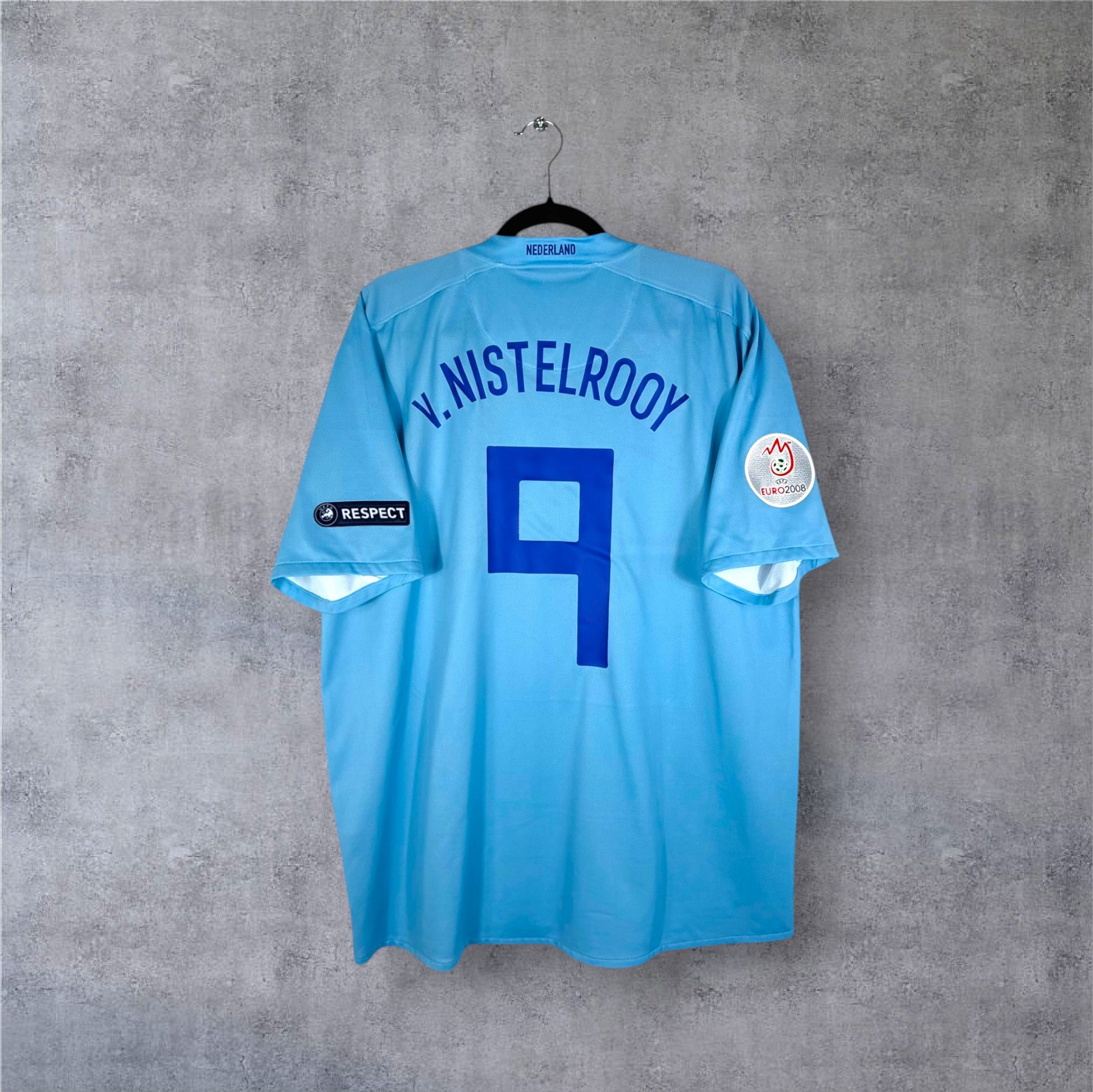 Flocage Van Nistelrooy numéro 9 sur maillot Pays-Bas 2008-2009