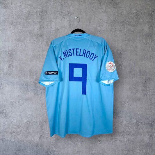 Flocage Van Nistelrooy numéro 9 sur maillot Pays-Bas 2008-2009