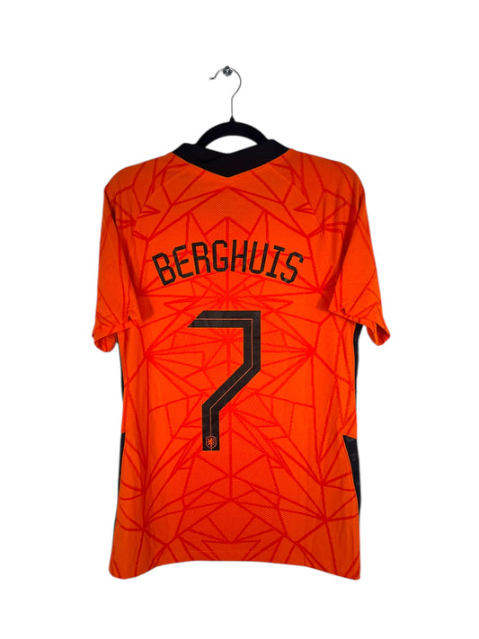 Maillot Pays-Bas 2020-2022 domicile Berghuis numéro 7 vue arrière flocage