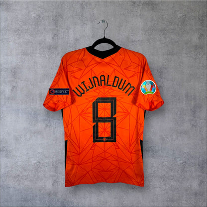 Flocage d'origine Wijnaldum numéro 8 sur maillot Pays-Bas 2020-2022 Domicile