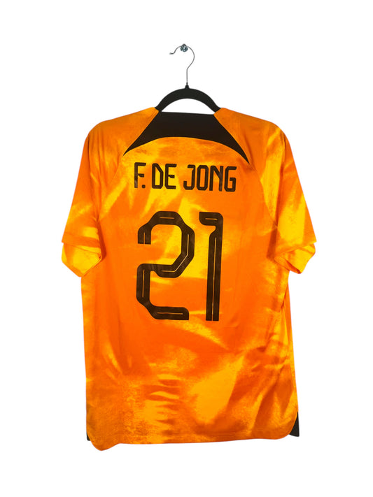 Maillot Pays-Bas 2022-2023 Domicile De Jong N°21 - Vue arrière