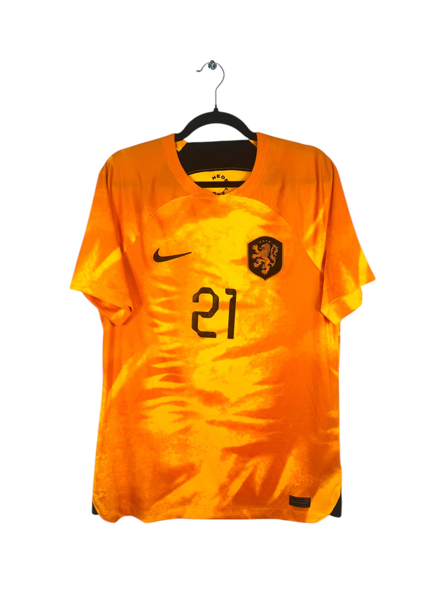 Maillot Pays-Bas 2022-2023 Domicile De Jong N°21 - Vue avant