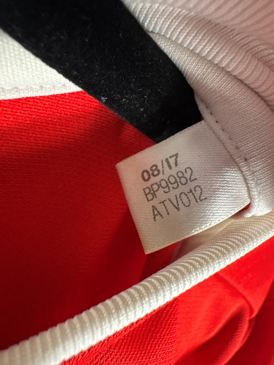 Étiquette intérieure Adidas maillot Pays de Galles 2018 taille L