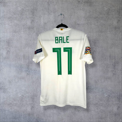 Maillot Pays de Galles 2018 extérieur flocage Bale N°11 vue dos avec patch UEFA Nations League