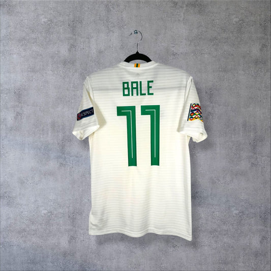 Maillot Pays de Galles 2018 extérieur flocage Bale N°11 vue dos avec patch UEFA Nations League
