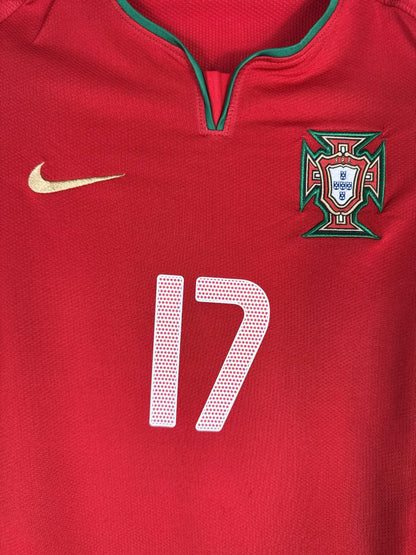 Écusson brodé de la fédération portugaise FPF sur le maillot Portugal 2008-2009 domicile
