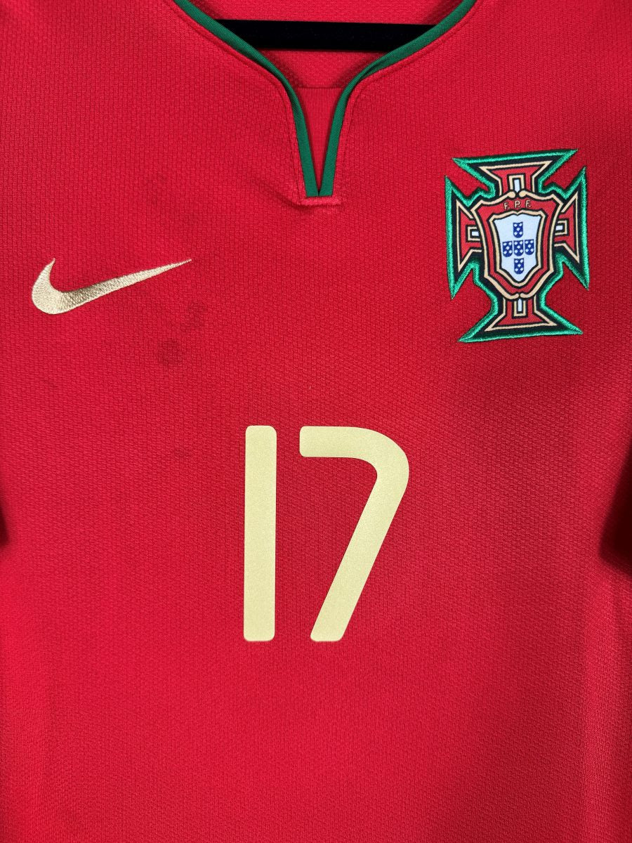 Écusson FPF brodé croix du Christ maillot Portugal 2008 gros plan