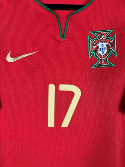 Écusson FPF brodé croix du Christ maillot Portugal 2008 gros plan