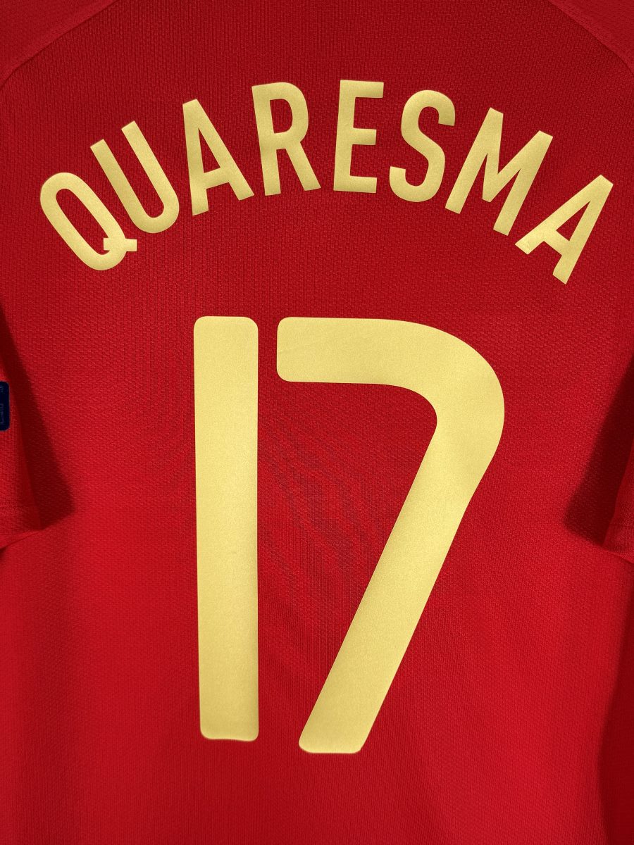 Flocage QUARESMA N°17 doré police officielle Portugal Euro 2008