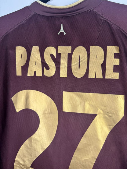 Maillot PSG 2006-2007 Extérieur - détail flocage Pastore 27