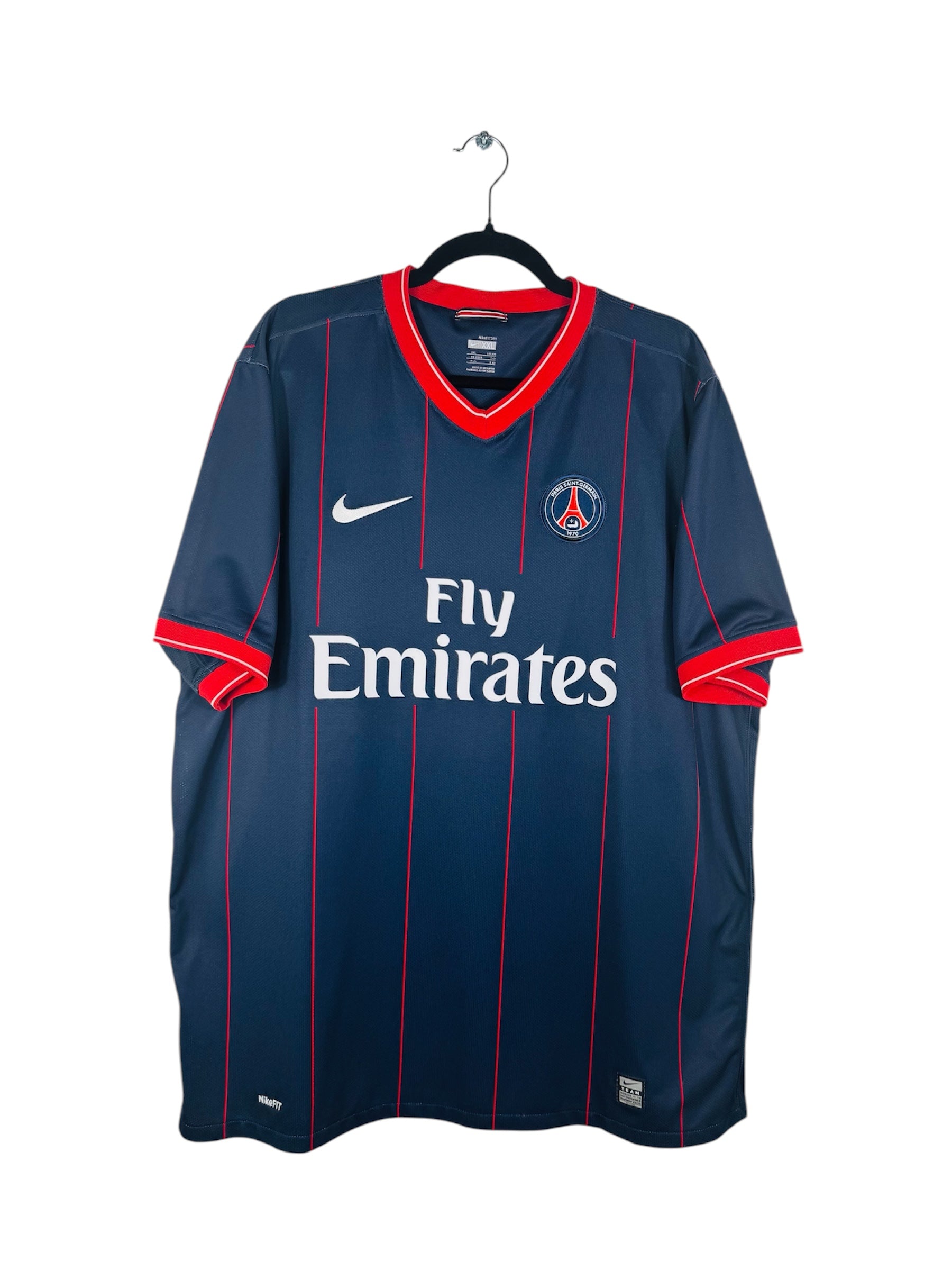 Maillot PSG 2009-2010 Domicile Nike - Vue avant, taille XXL, couleur marine.